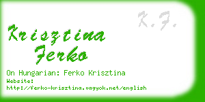 krisztina ferko business card